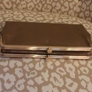 Glossy Light Brown HOBO Clutch